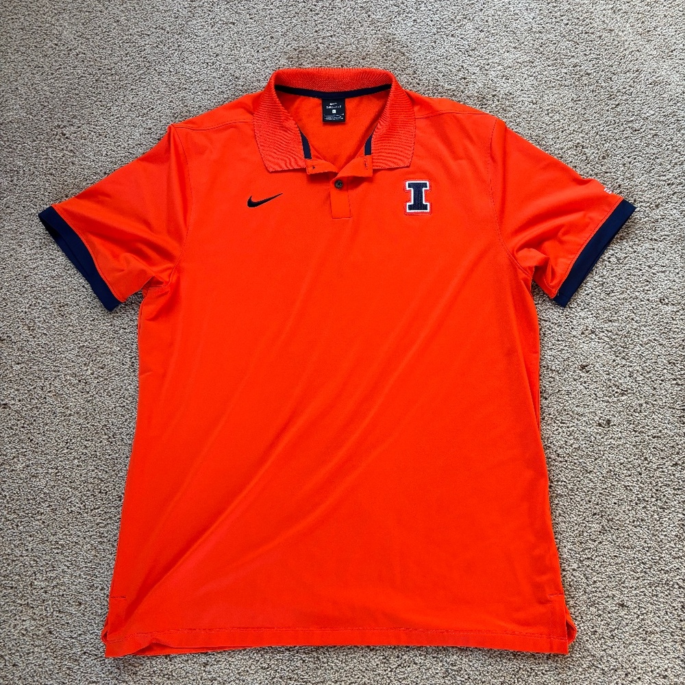University of Illinois polo golf shirt. Size L.